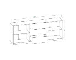 Изображение товара Комод Цесена 3 ИКЕА (IKEA) на сайте adeta.ru